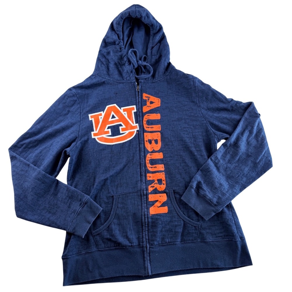 Auburn Tigers Creative Apparel Concepts Navy Blue Full Zip Hoodie Women 2XL NCAA